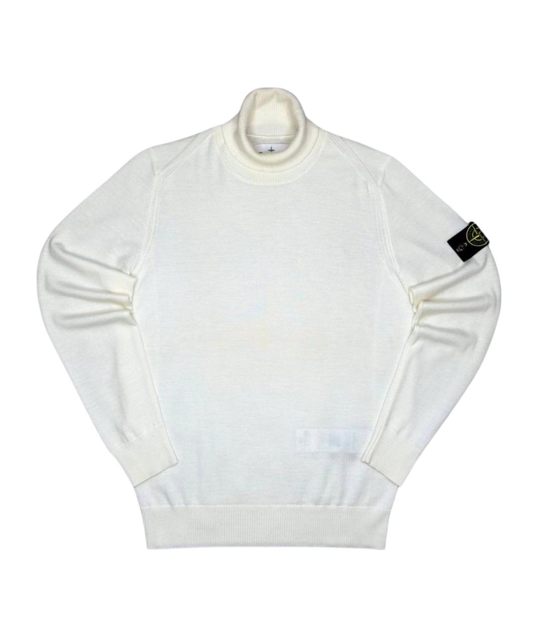 STONE ISLAND Бежевая шерстяная водолазка, фото 1