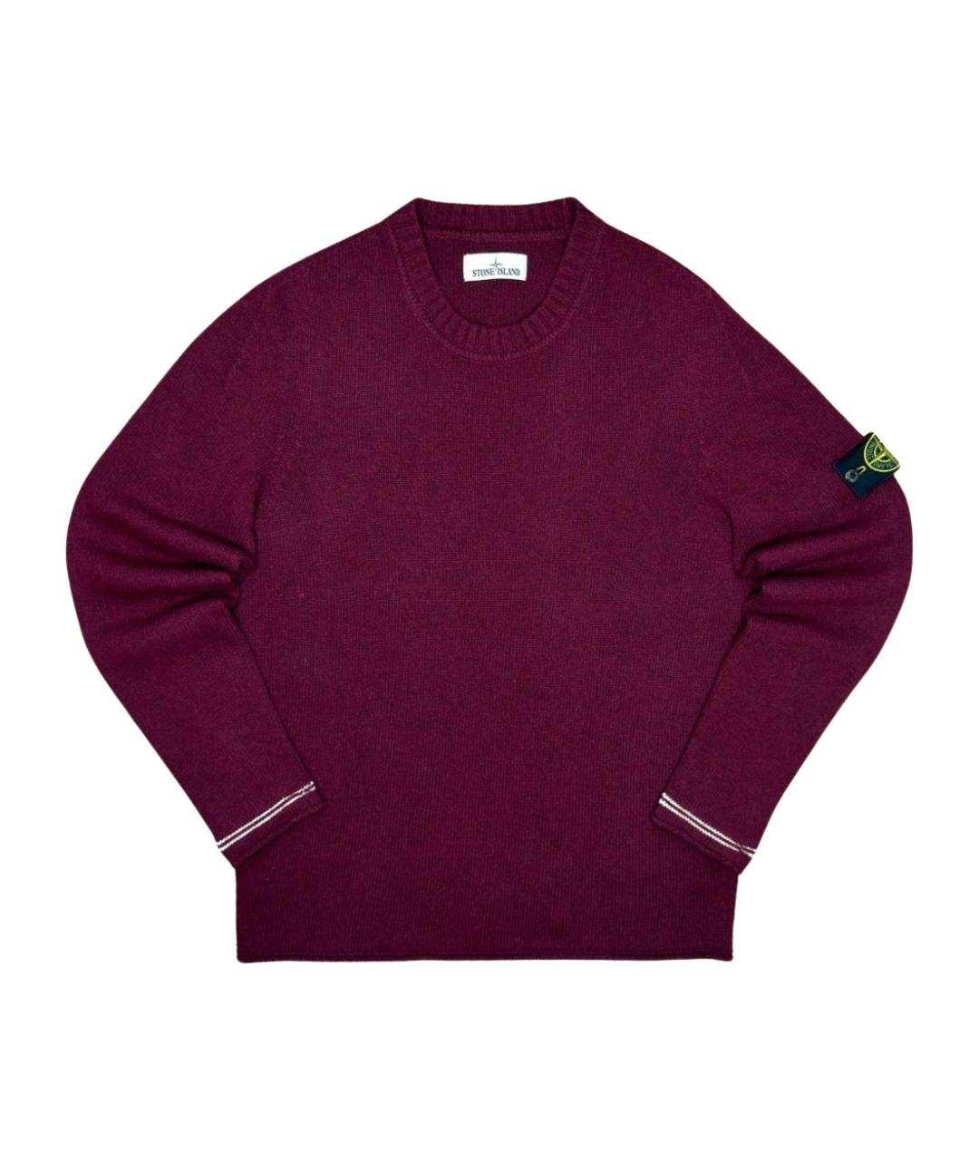 STONE ISLAND Бордовый джемпер / свитер, фото 1