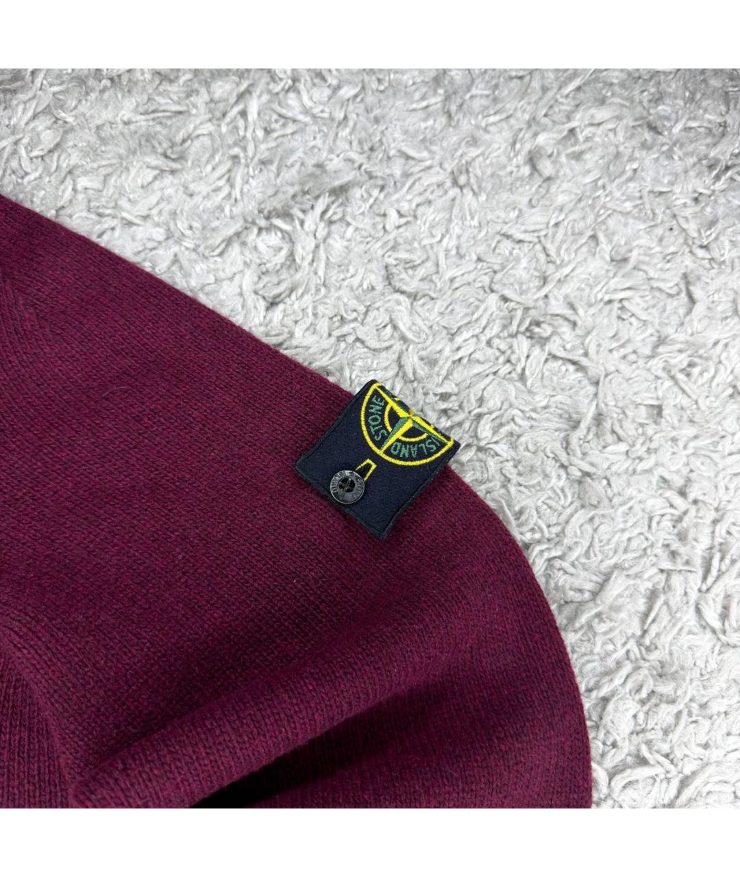 STONE ISLAND Бордовый джемпер / свитер, фото 2