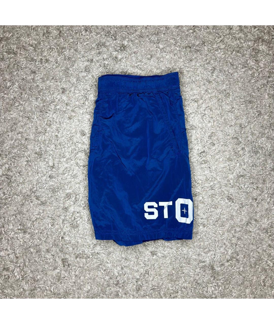 STONE ISLAND Темно-синие шорты, фото 2
