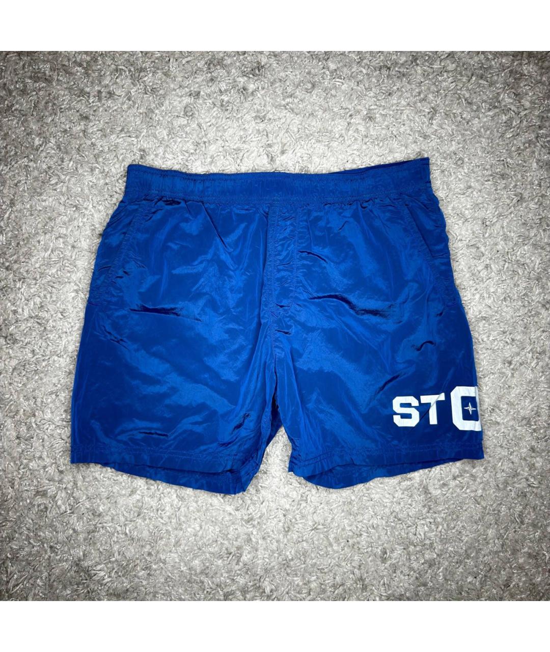STONE ISLAND Темно-синие шорты, фото 9