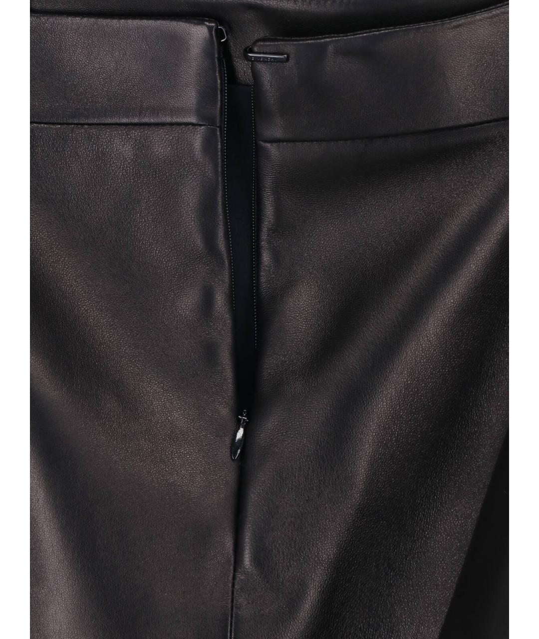 GIVENCHY Черная кожаная юбка мини, фото 5