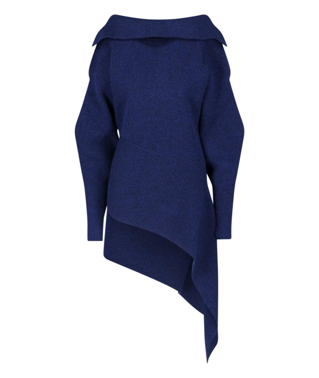 GIVENCHY Синее шерстяное повседневное платье, фото 1