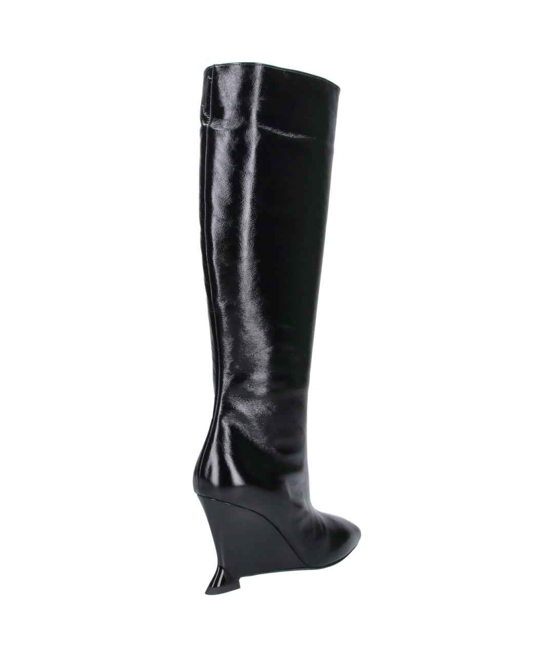 BALMAIN Черные кожаные сапоги, фото 4