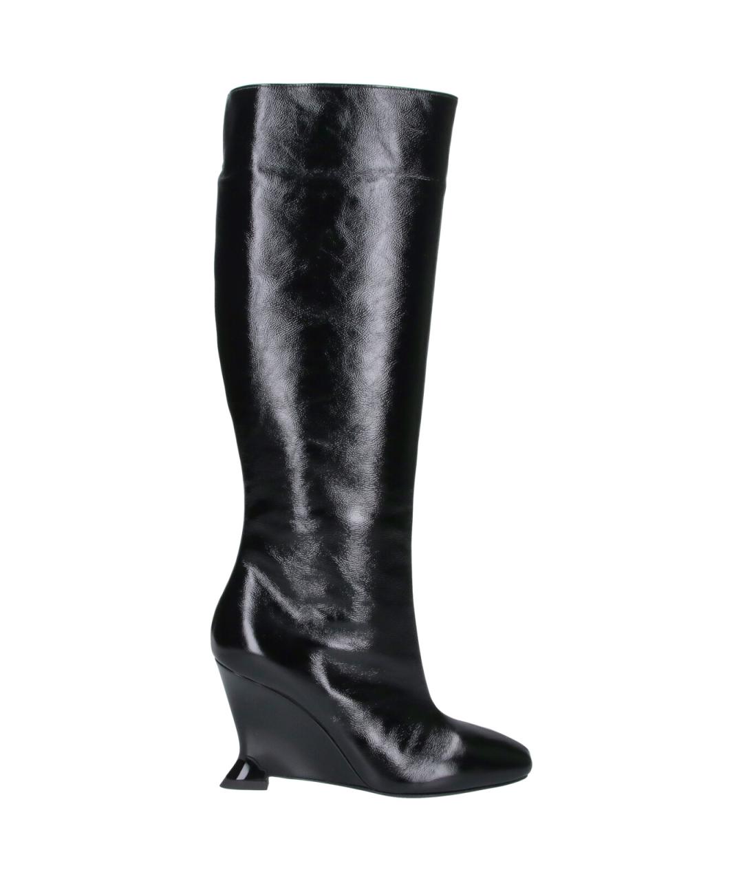 BALMAIN Черные кожаные сапоги, фото 1