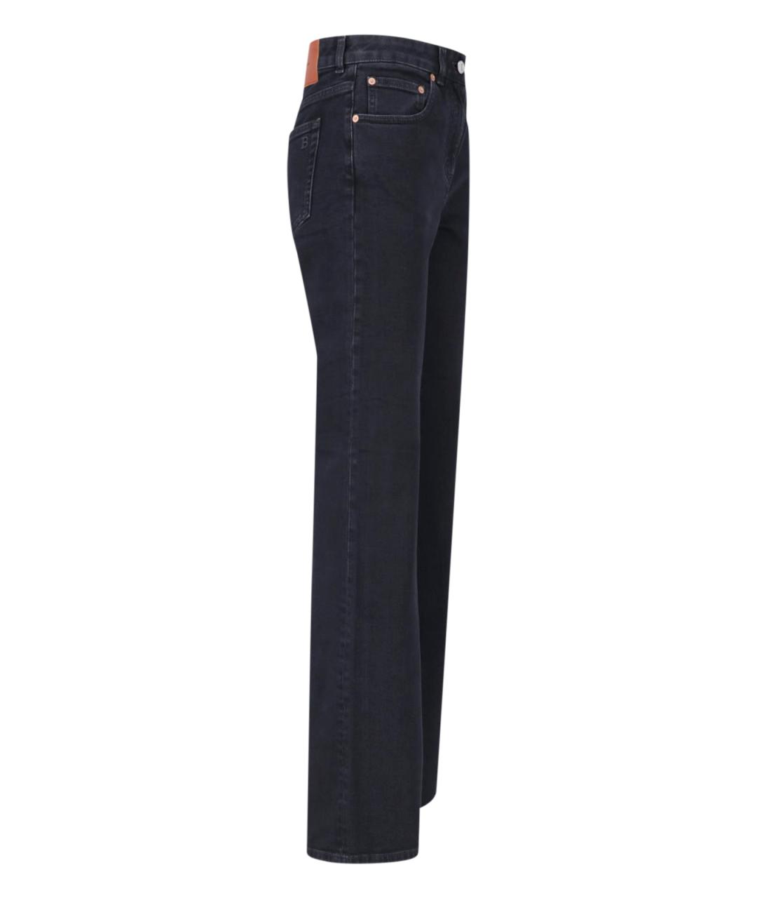 BALMAIN Черные хлопковые прямые джинсы, фото 3