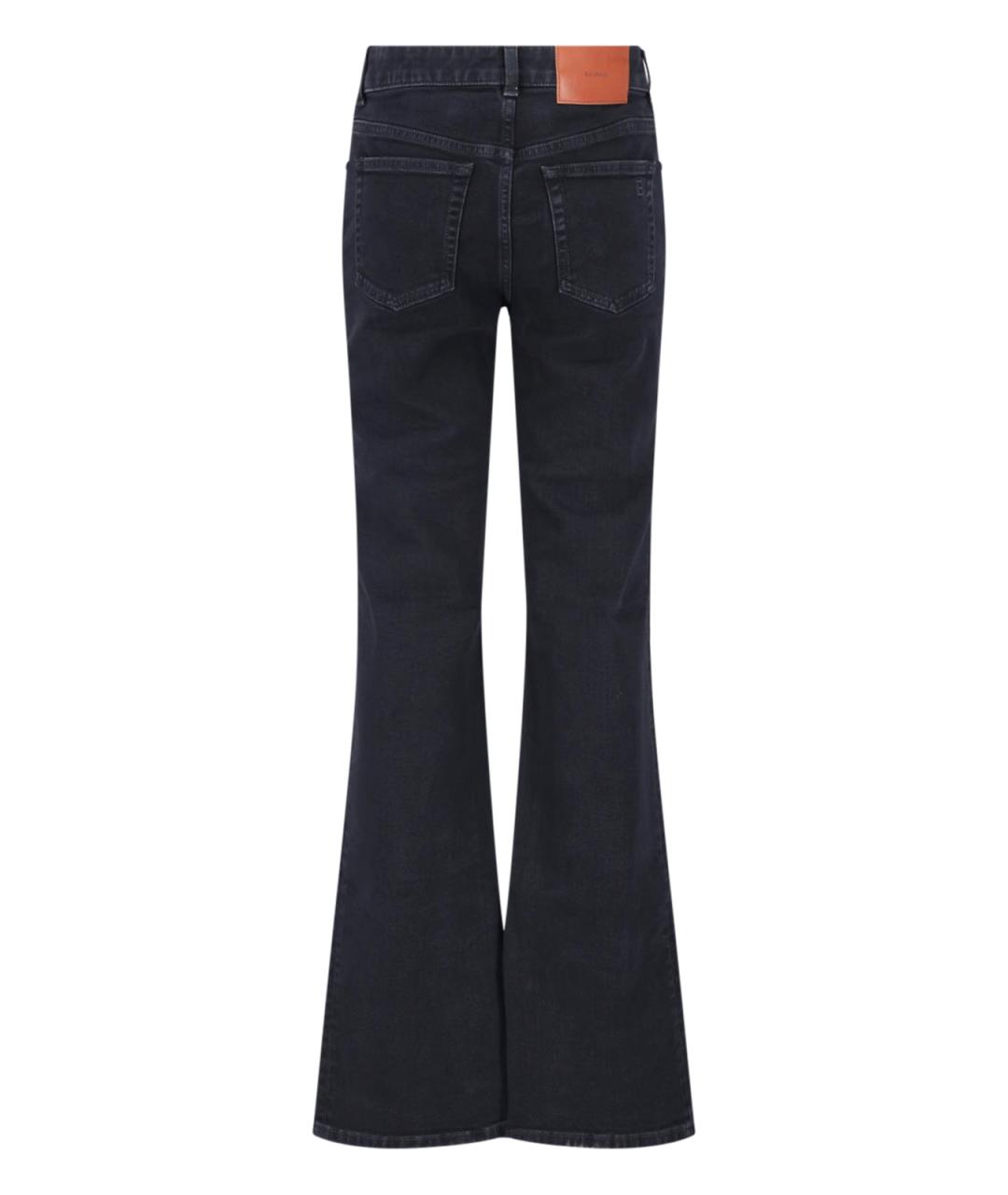 BALMAIN Черные хлопковые прямые джинсы, фото 2