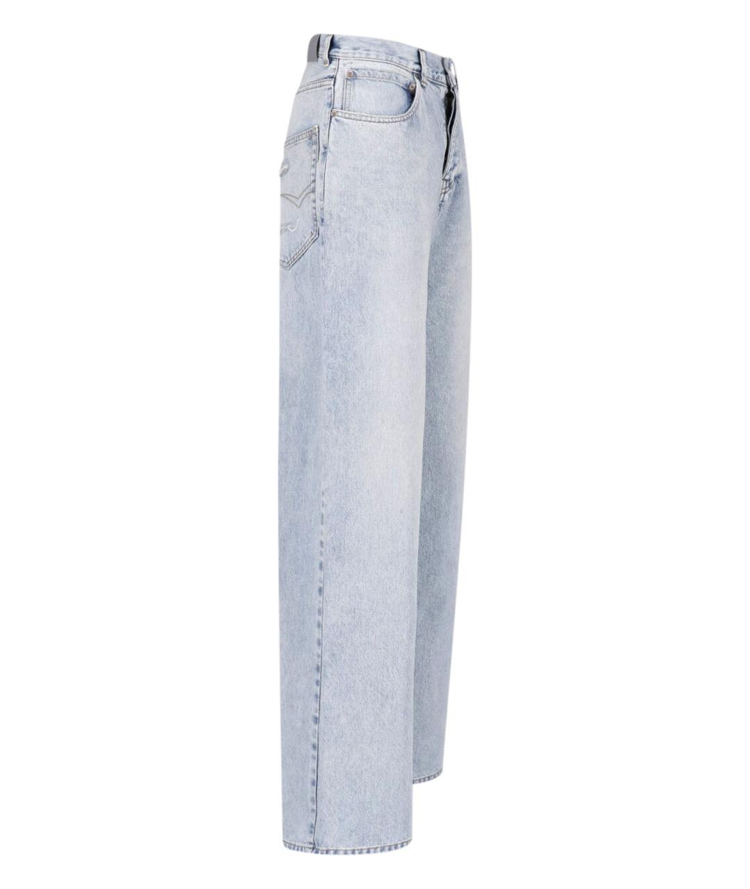 BALENCIAGA Голубые хлопковые прямые джинсы, фото 3