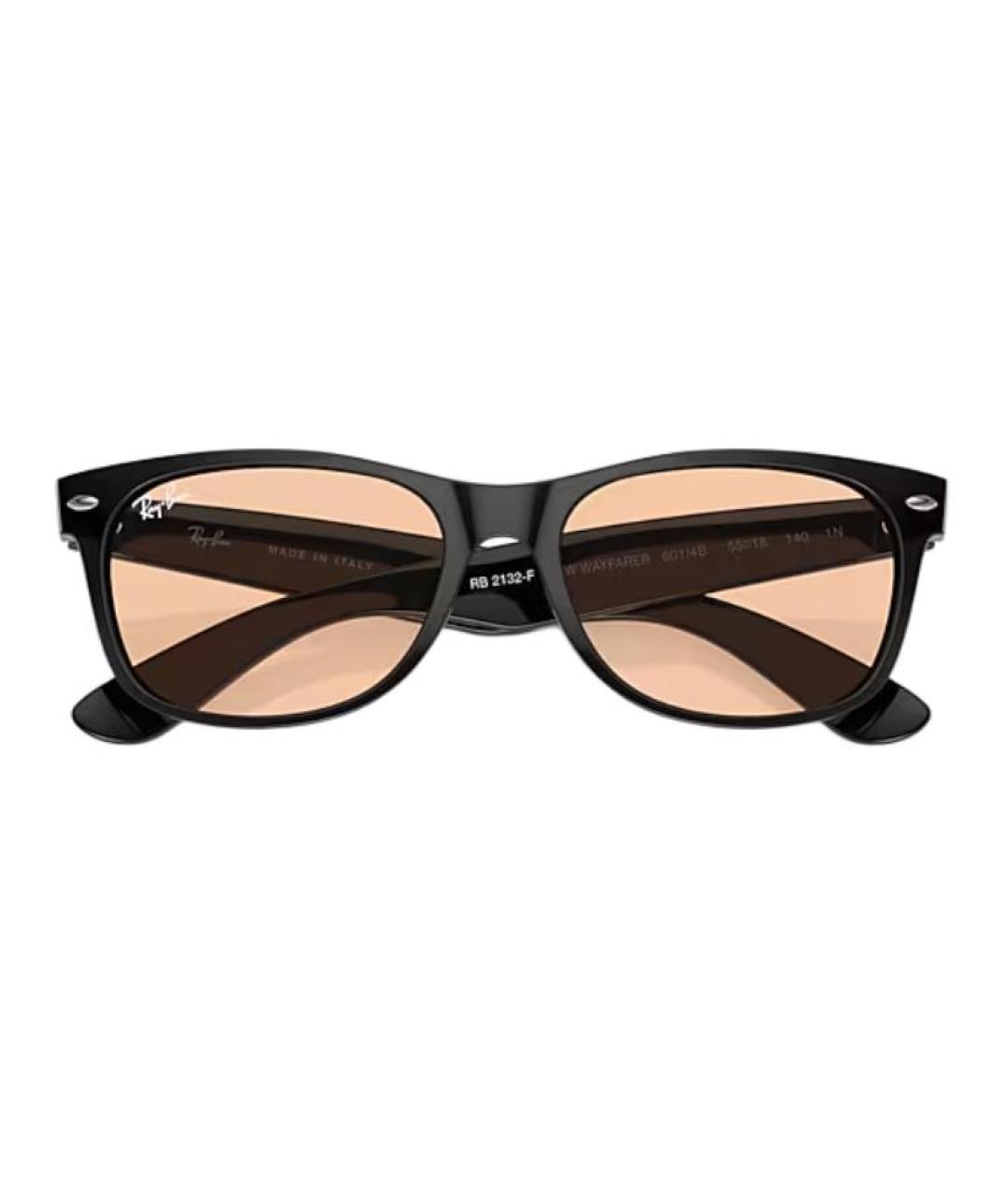 RAY BAN Черные пластиковые солнцезащитные очки, фото 5