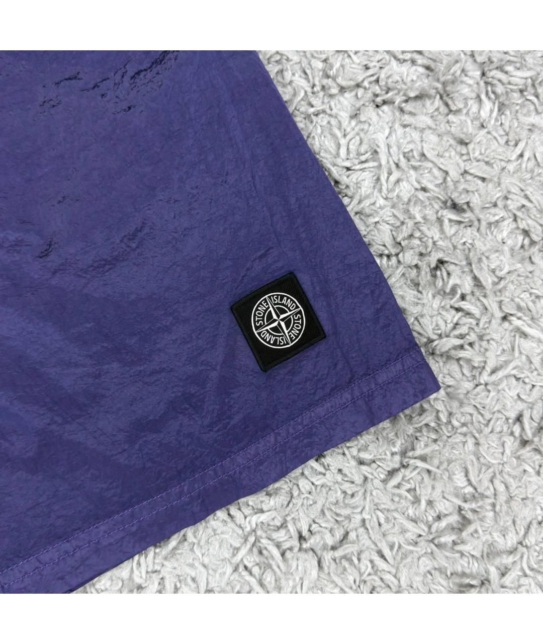 STONE ISLAND Фиолетовые нейлоновые шорты, фото 3