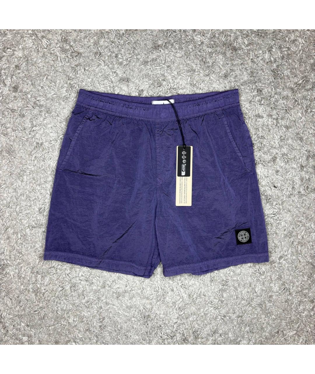 STONE ISLAND Фиолетовые нейлоновые шорты, фото 6