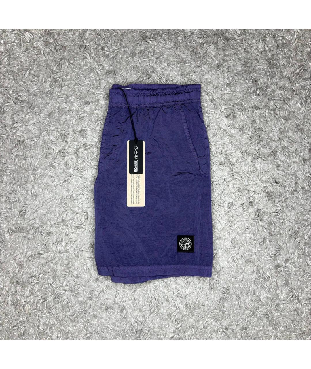 STONE ISLAND Фиолетовые нейлоновые шорты, фото 2