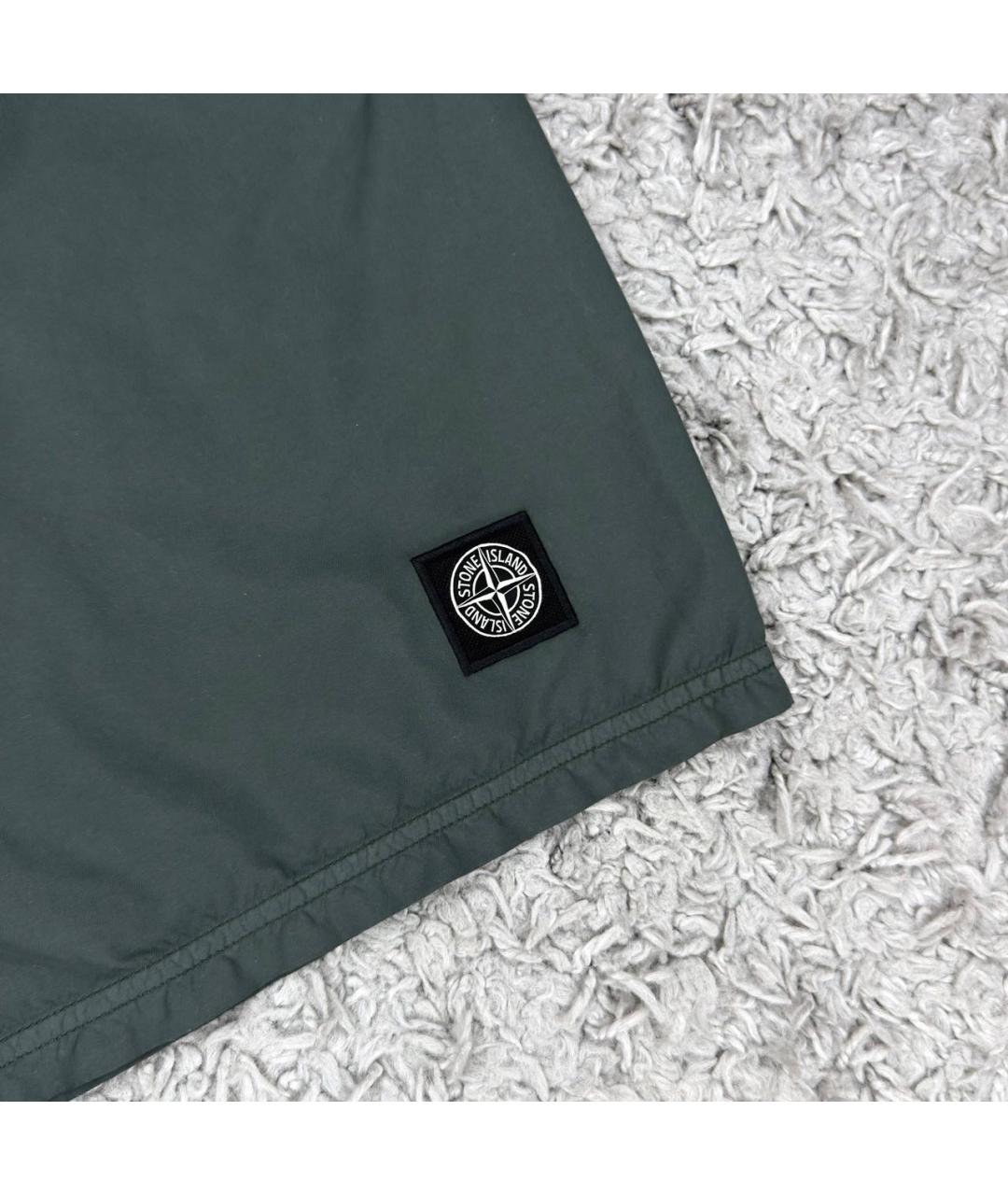STONE ISLAND Зеленые шорты, фото 3