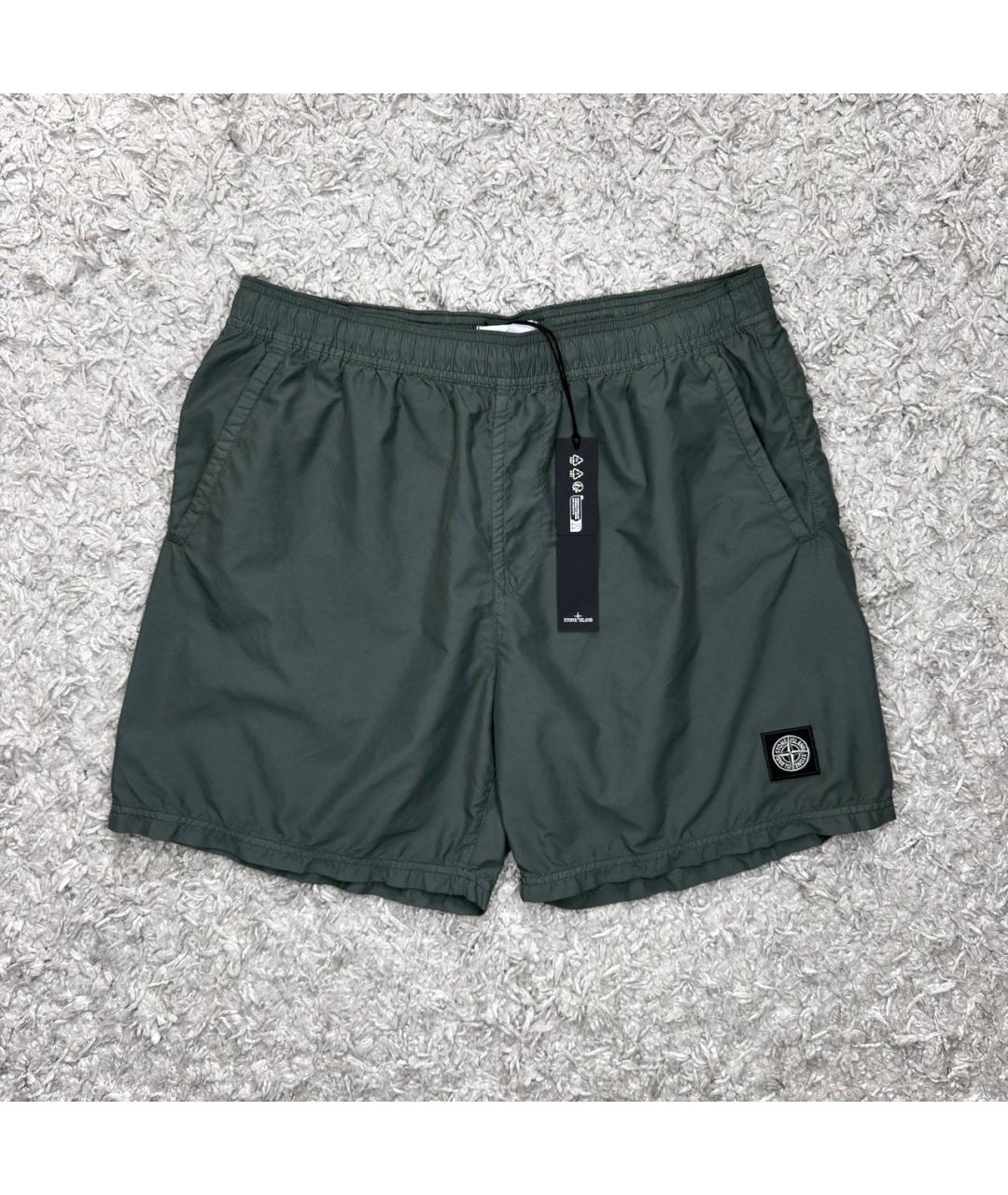 STONE ISLAND Зеленые шорты, фото 6