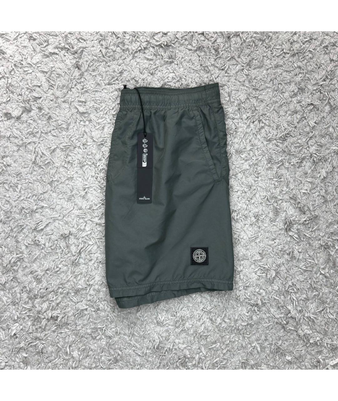 STONE ISLAND Зеленые шорты, фото 2