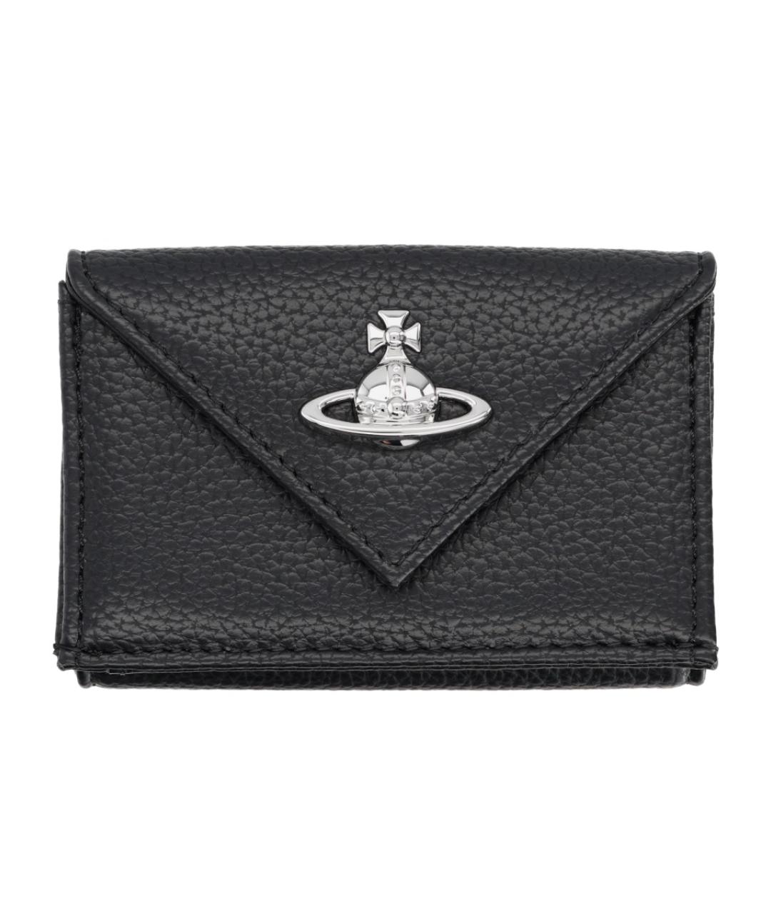 VIVIENNE WESTWOOD Черный кожаный кошелек, фото 1