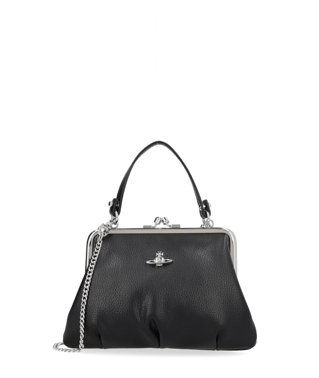 VIVIENNE WESTWOOD Черная сумка с короткими ручками из искусственной кожи, фото 1