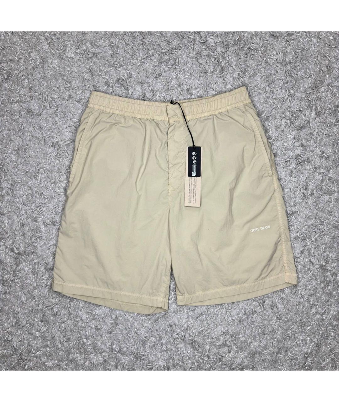 STONE ISLAND Бежевые шорты, фото 6