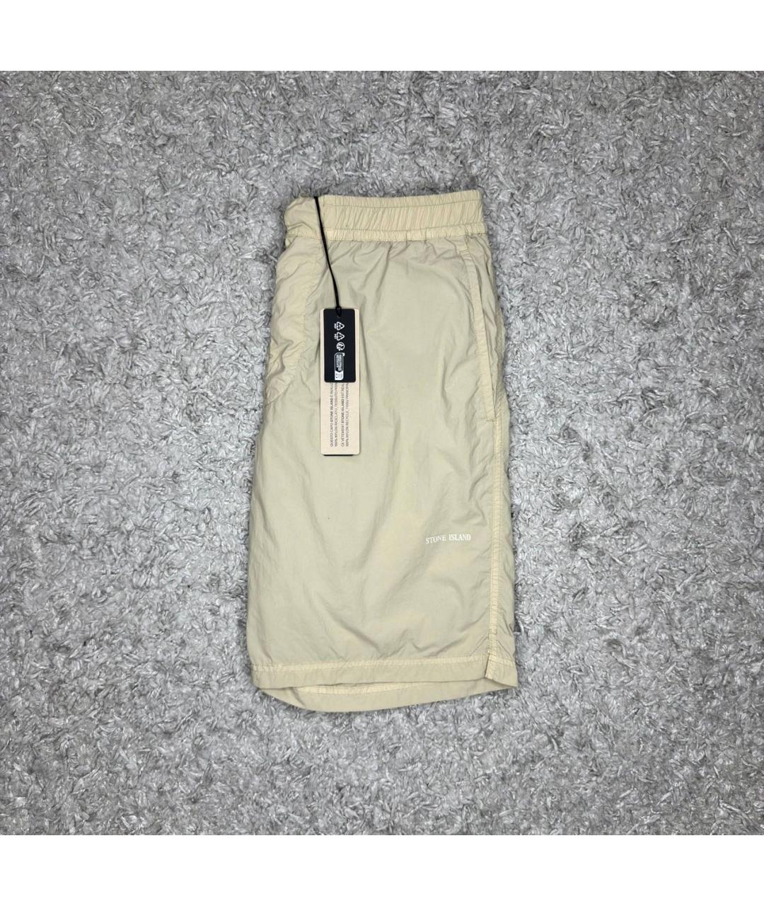 STONE ISLAND Бежевые шорты, фото 2
