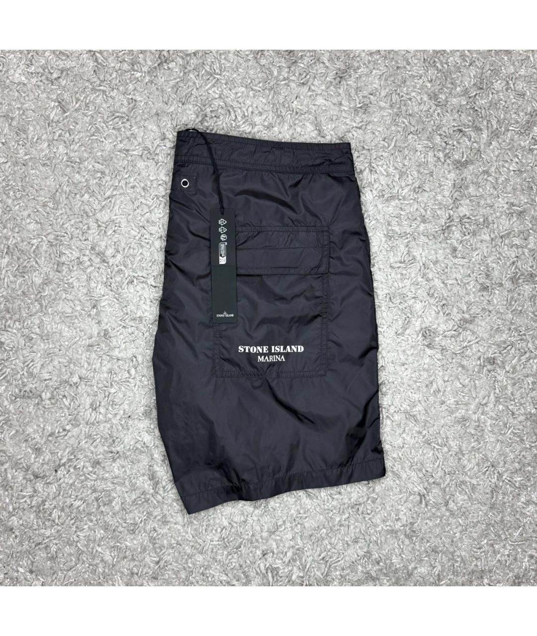 STONE ISLAND Антрацитовые шорты, фото 2