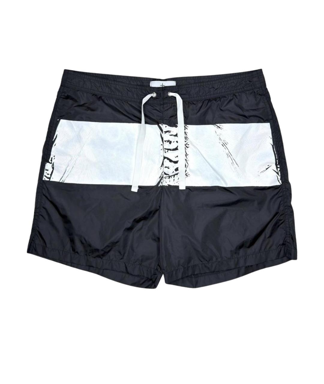 STONE ISLAND Антрацитовые шорты, фото 1