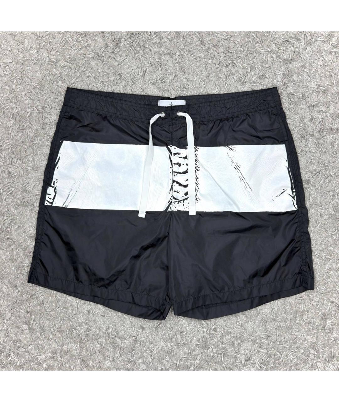 STONE ISLAND Антрацитовые шорты, фото 6