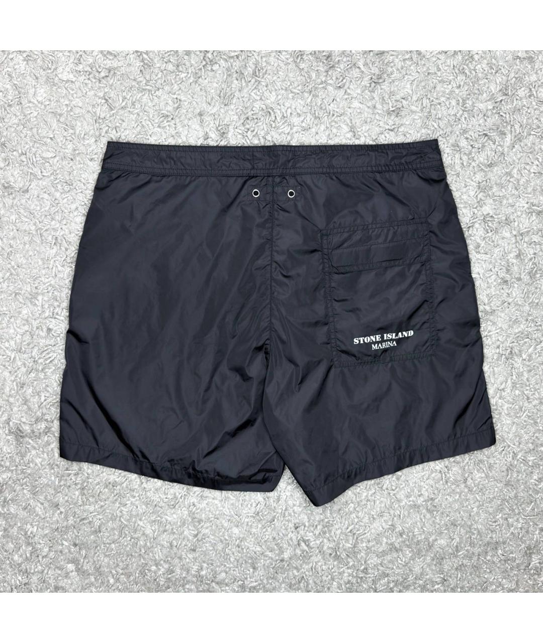 STONE ISLAND Антрацитовые шорты, фото 3