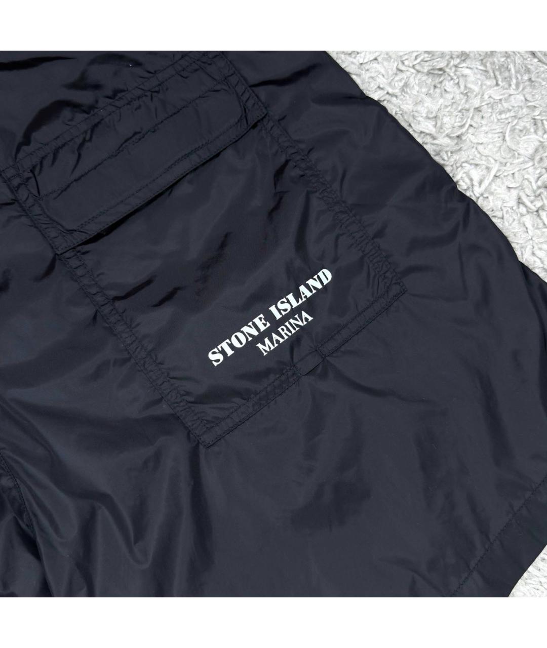 STONE ISLAND Антрацитовые шорты, фото 4