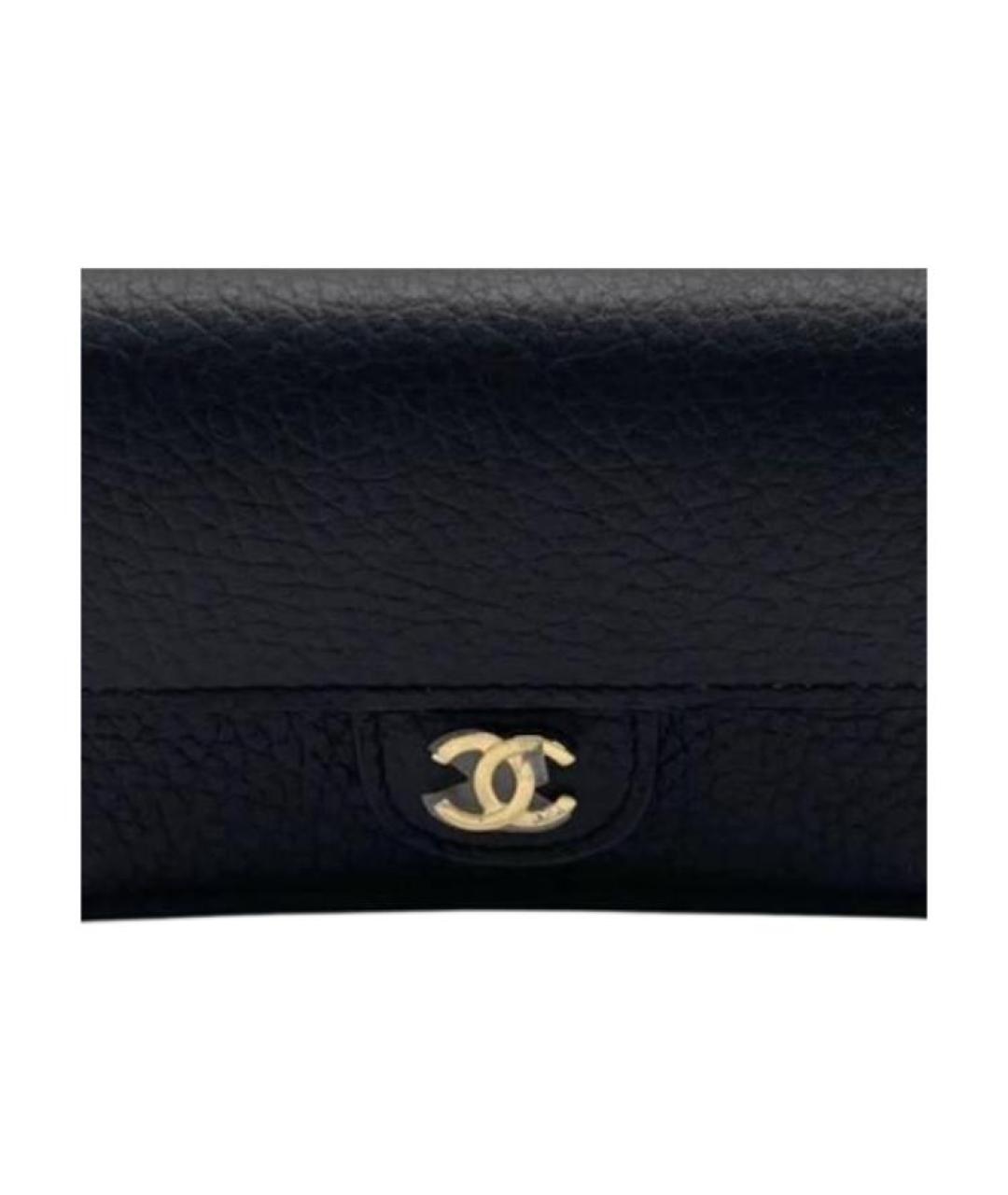 CHANEL Черный кожаный кардхолдер, фото 3