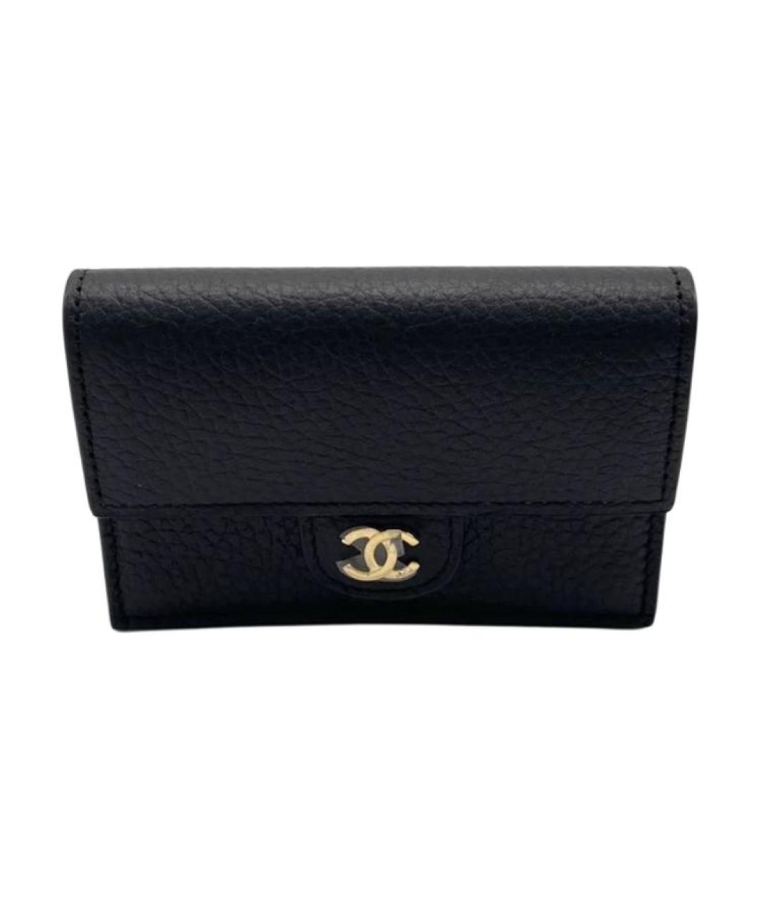 CHANEL Черный кожаный кардхолдер, фото 1