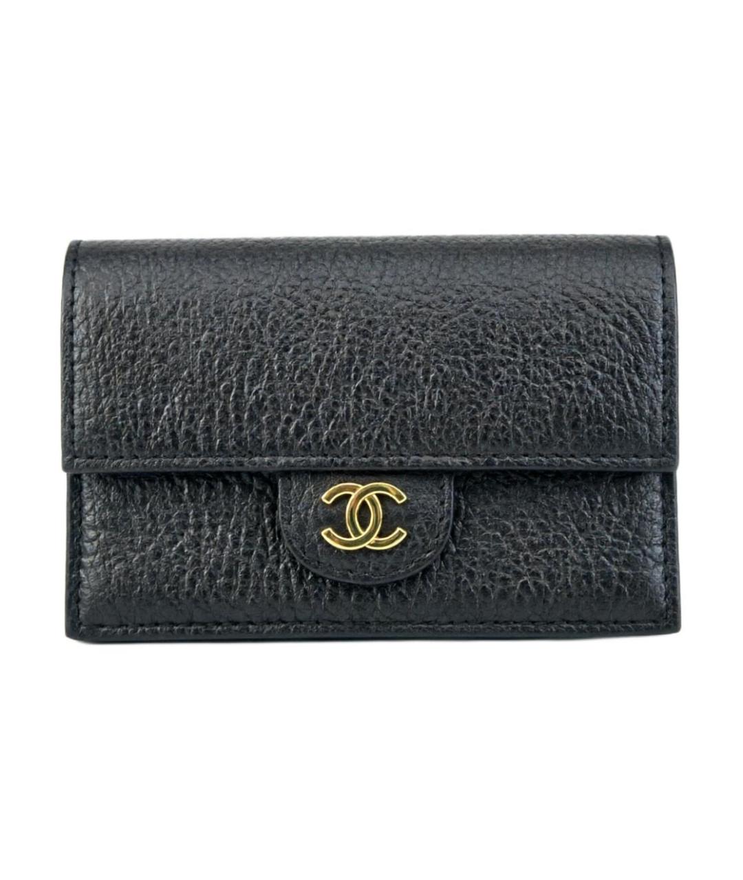 CHANEL Черный кожаный кардхолдер, фото 1