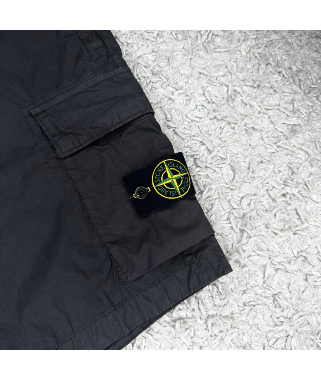 STONE ISLAND Антрацитовые шорты, фото 4