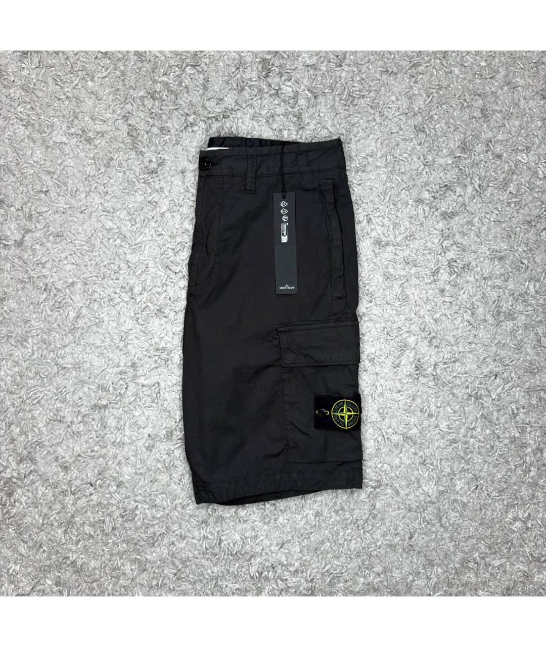 STONE ISLAND Антрацитовые шорты, фото 2