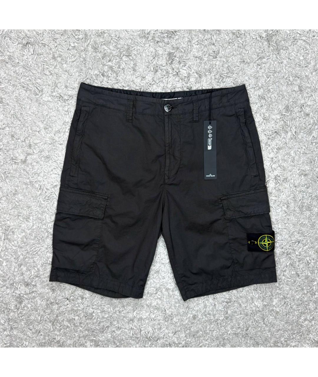 STONE ISLAND Антрацитовые шорты, фото 6