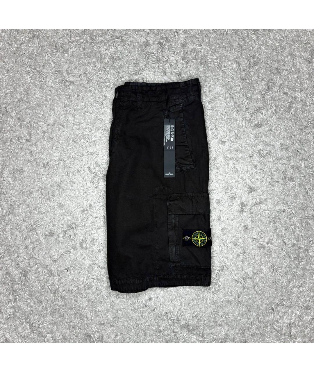 STONE ISLAND Черные шорты, фото 2