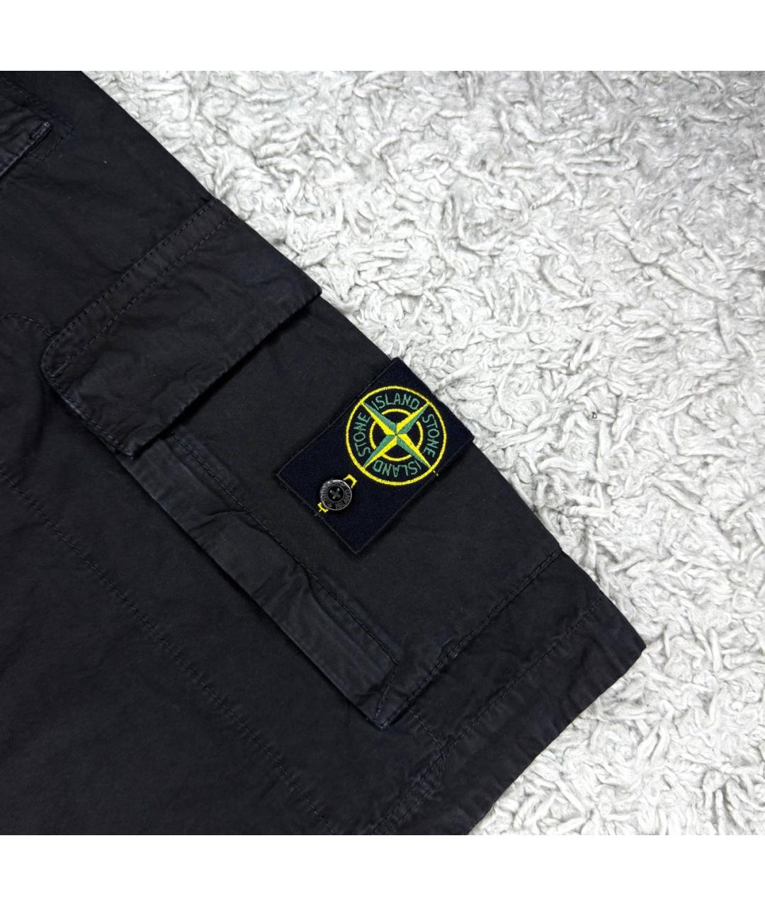 STONE ISLAND Черные шорты, фото 4