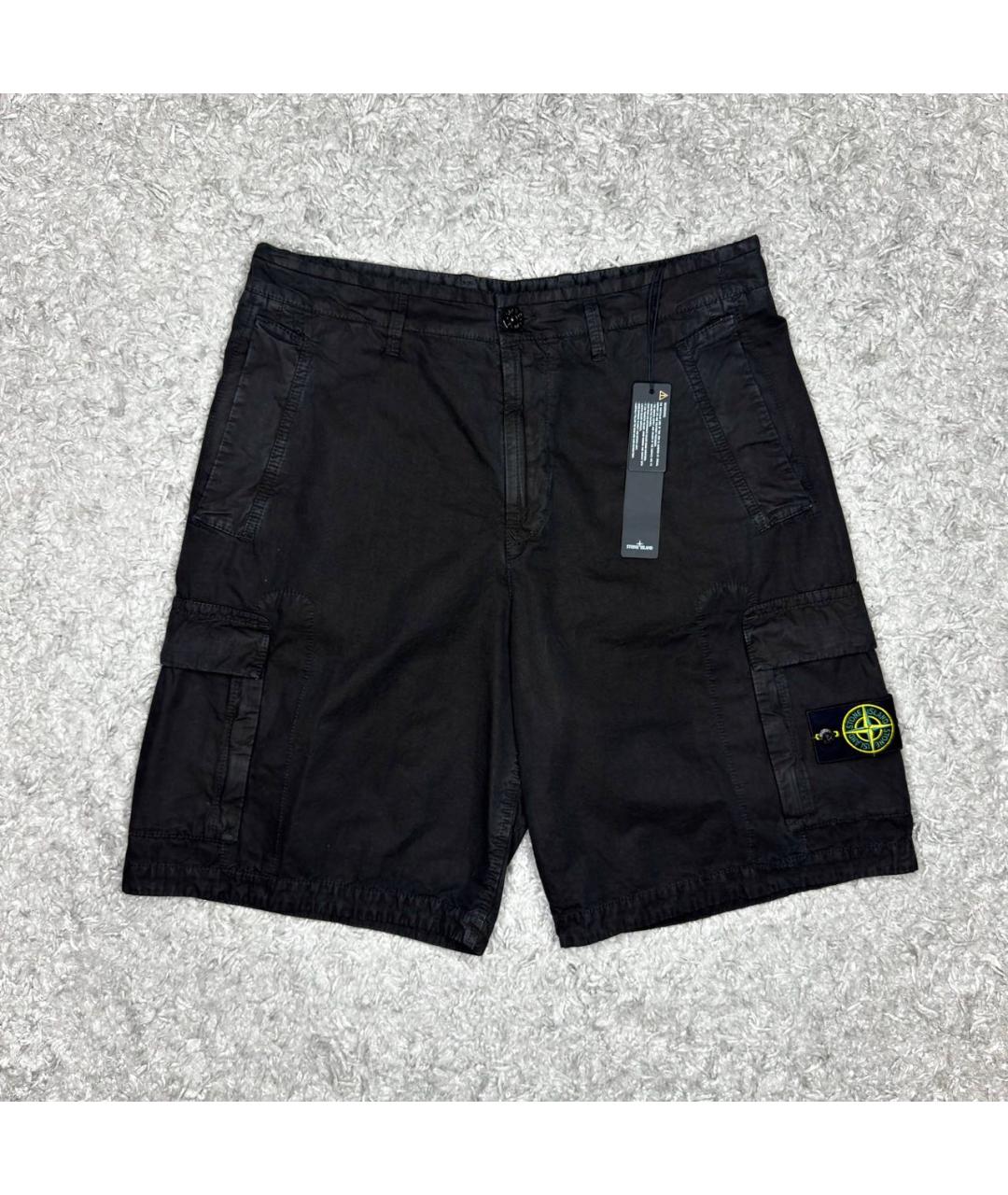 STONE ISLAND Черные шорты, фото 6
