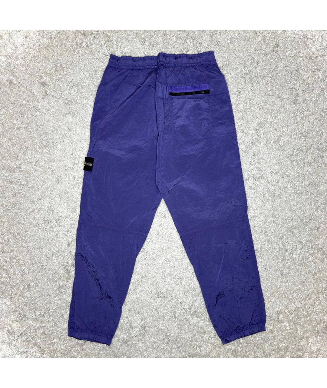 STONE ISLAND Фиолетовые нейлоновые повседневные брюки, фото 4