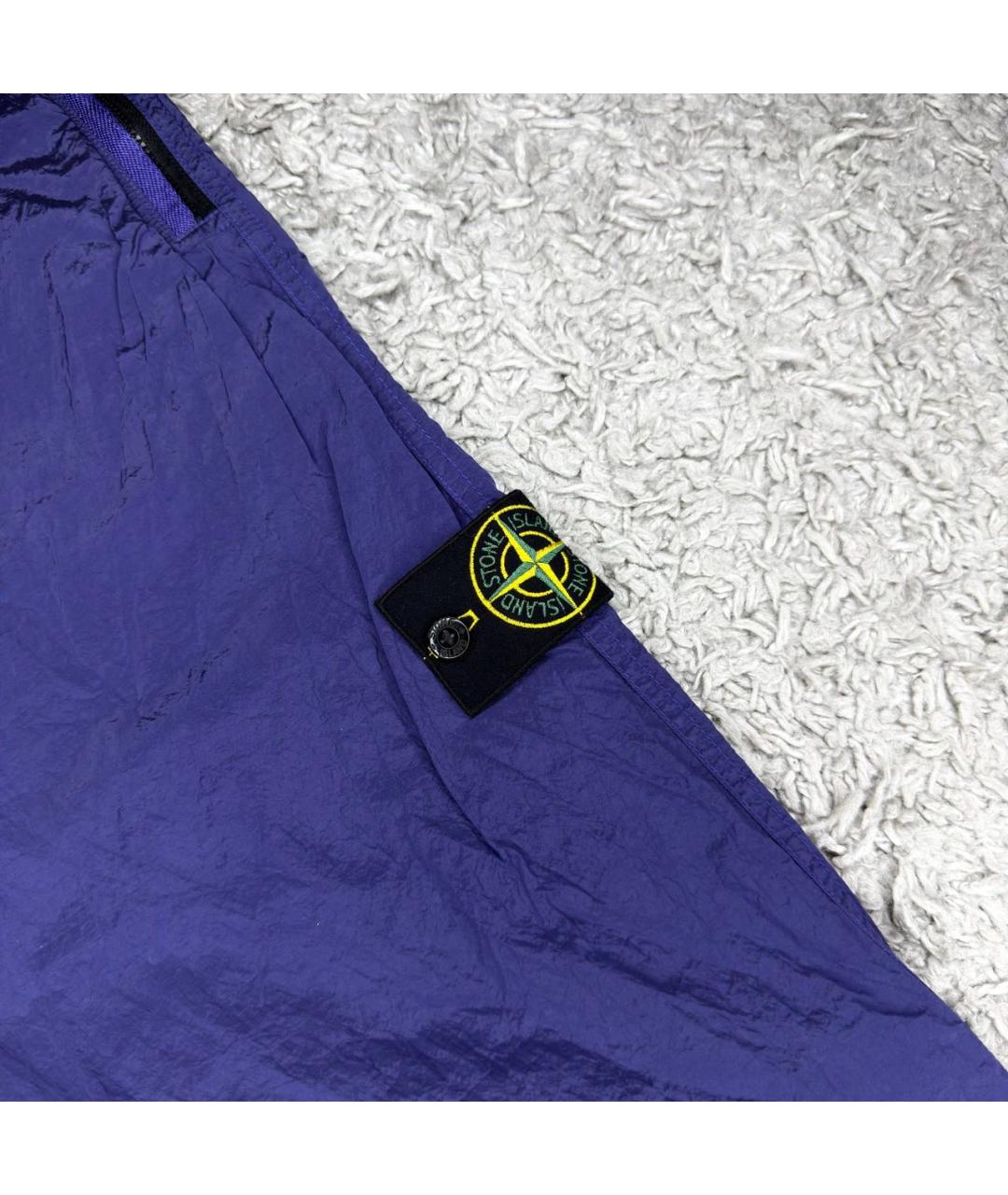 STONE ISLAND Фиолетовые нейлоновые повседневные брюки, фото 3