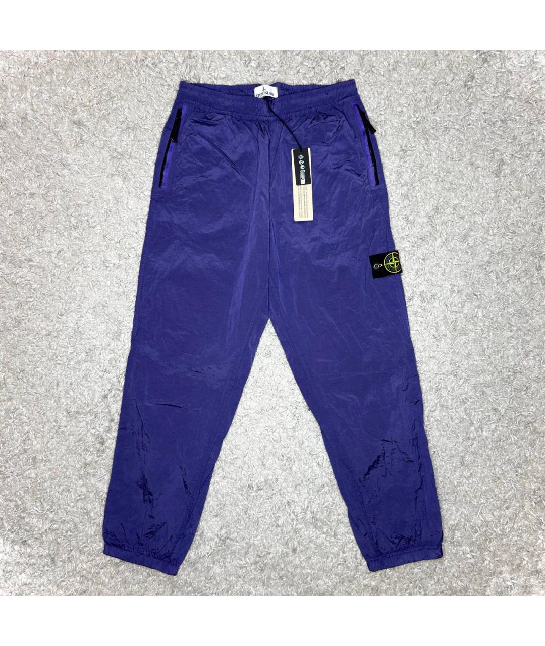 STONE ISLAND Фиолетовые нейлоновые повседневные брюки, фото 6
