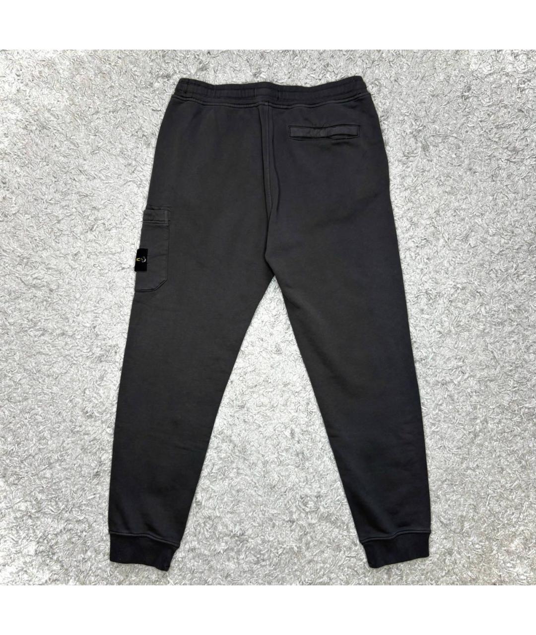 STONE ISLAND Антрацитовые хлопковые повседневные брюки, фото 4