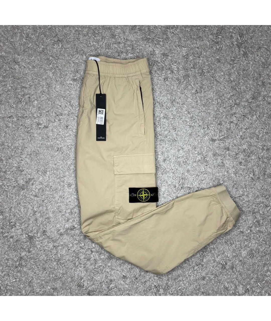 STONE ISLAND Бежевые повседневные брюки, фото 2
