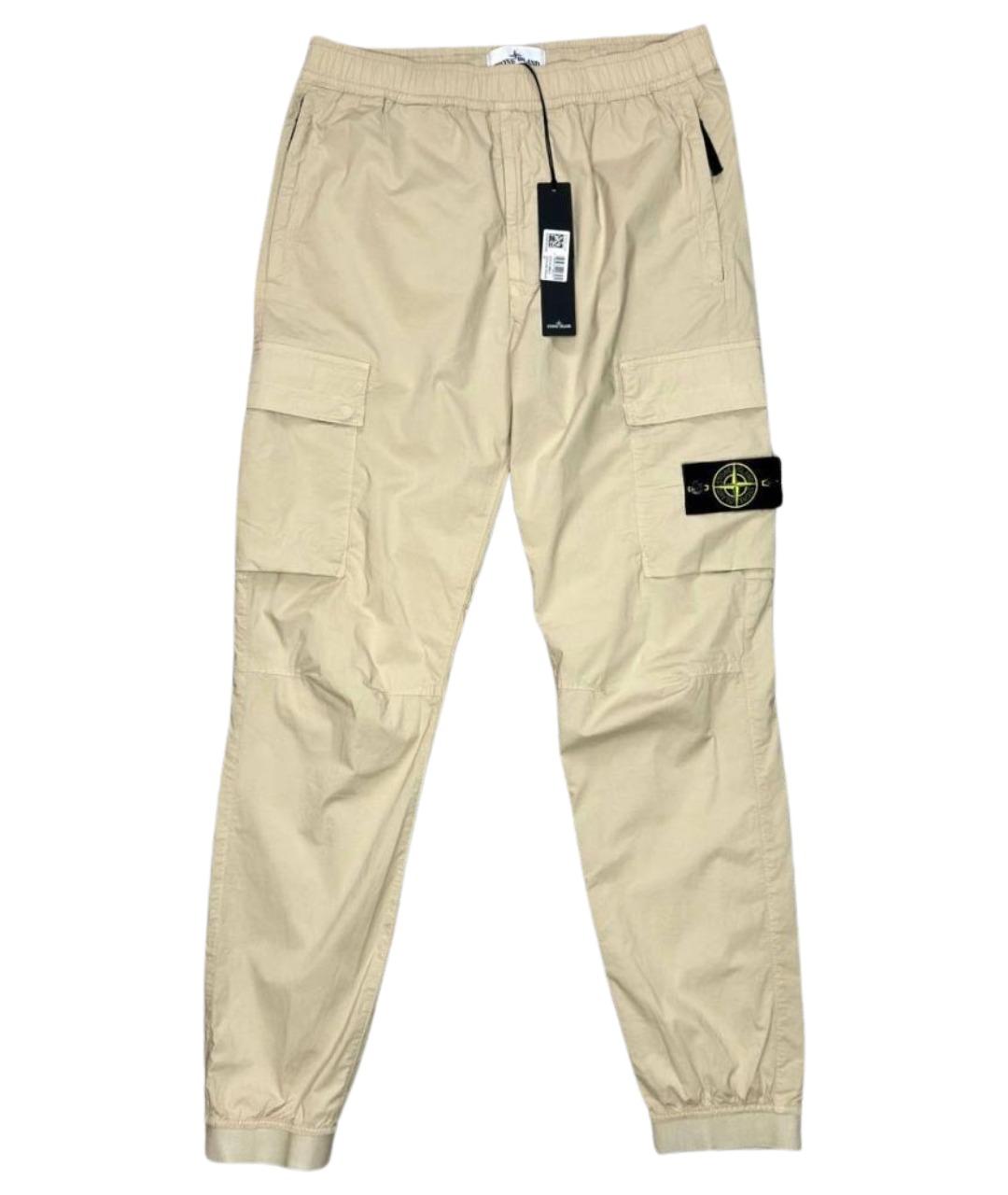 STONE ISLAND Бежевые повседневные брюки, фото 1