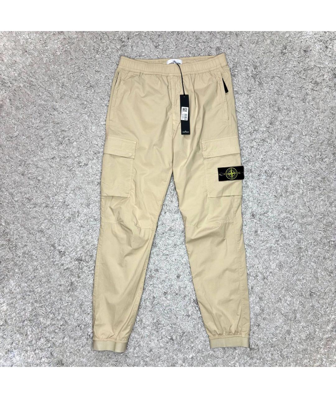 STONE ISLAND Бежевые повседневные брюки, фото 6