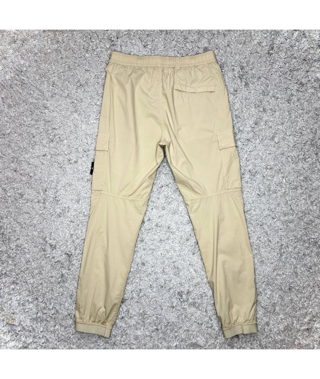 STONE ISLAND Бежевые повседневные брюки, фото 3
