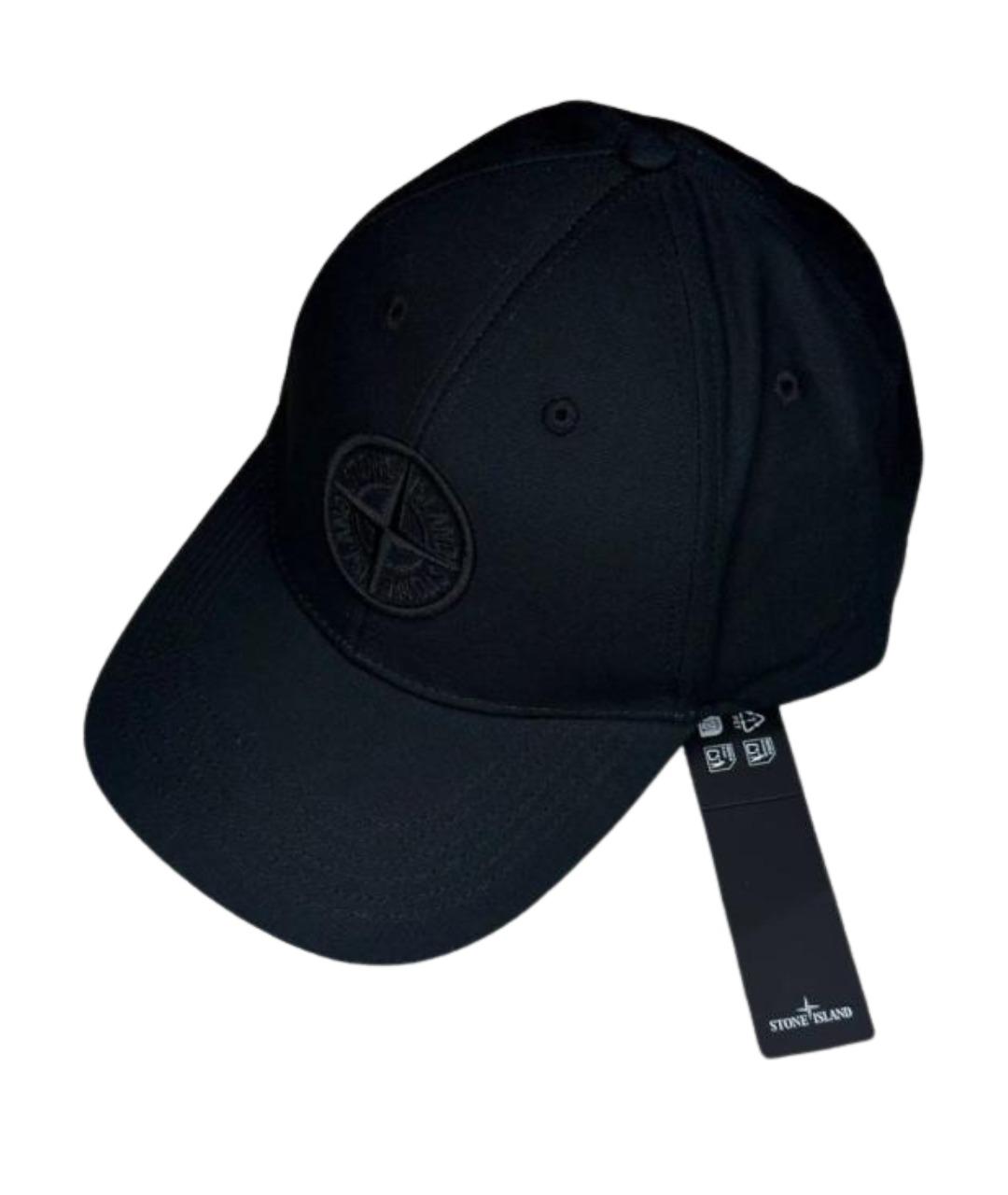 STONE ISLAND Черная хлопковая кепка/бейсболка, фото 1