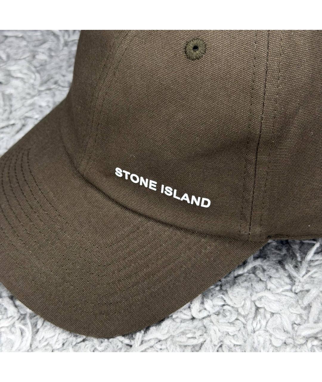 STONE ISLAND Коричневая хлопковая кепка/бейсболка, фото 2