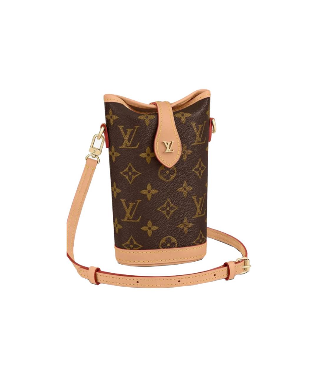 LOUIS VUITTON Коричневая сумка через плечо из канвы, фото 2