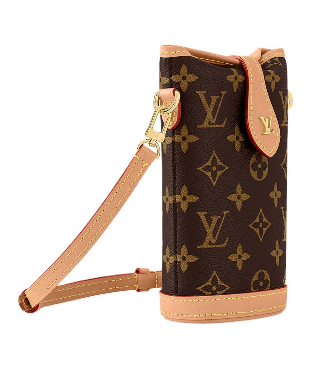 LOUIS VUITTON Коричневая сумка через плечо из канвы, фото 3