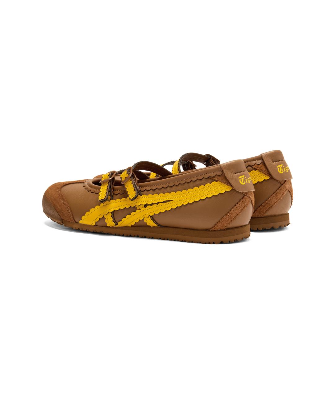 ONITSUKA TIGER Коричневые кожаные туфли, фото 4